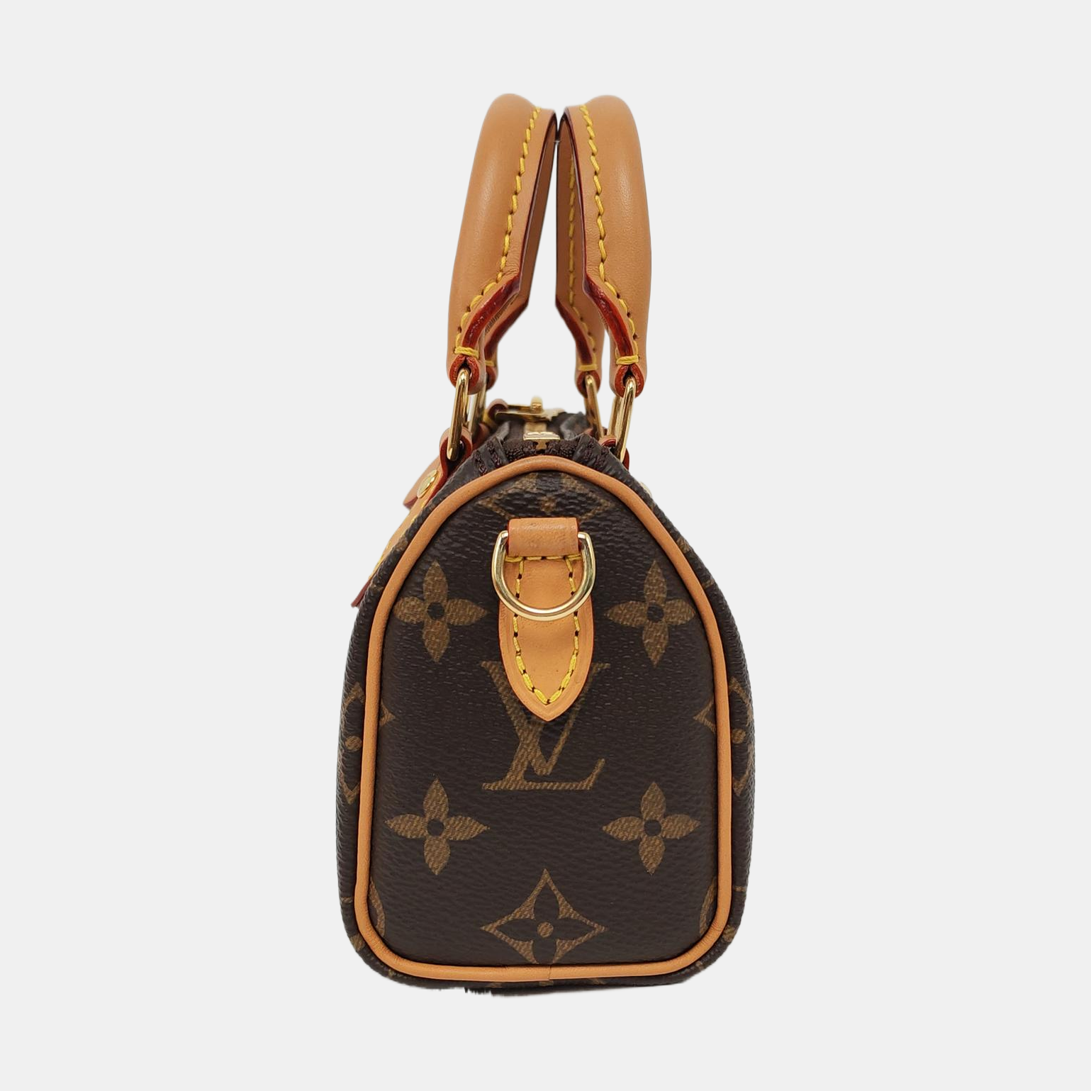 Authenticated pre-owned  SPEEDY Nano Monogram Coated Canvas Brown - Shoulder Bag at Looply