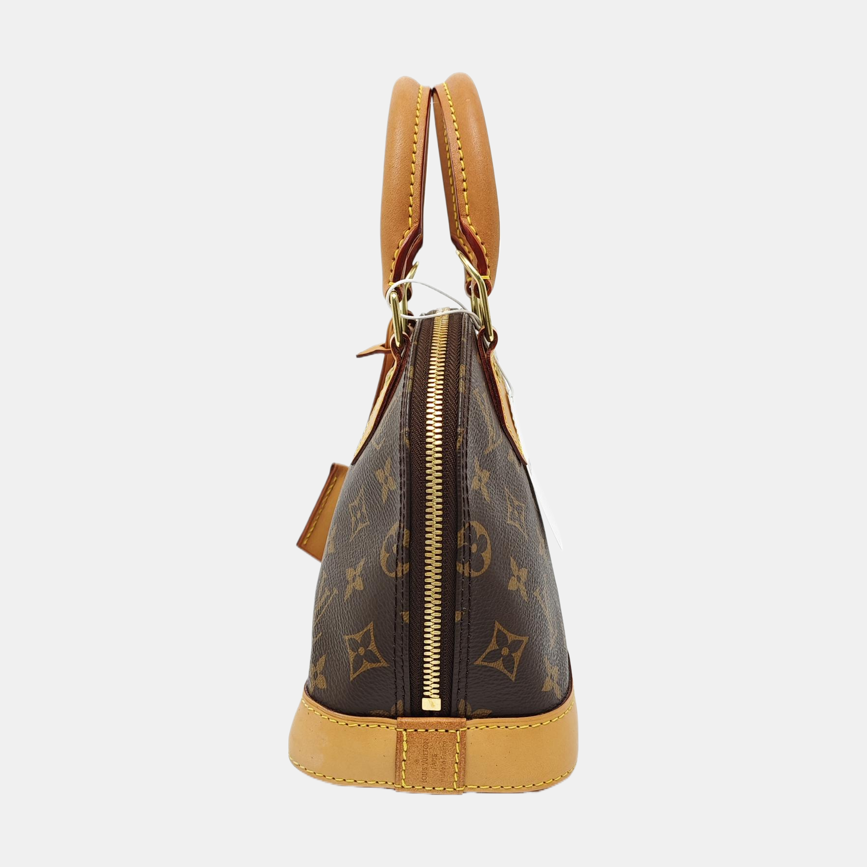 ALMA BB Monogram Coated Canvas Brown