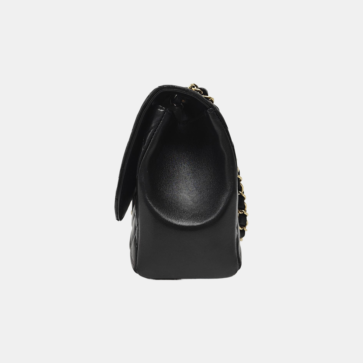 CLASSIC SINGLE FLAP Medium Quilted Lambskin Black