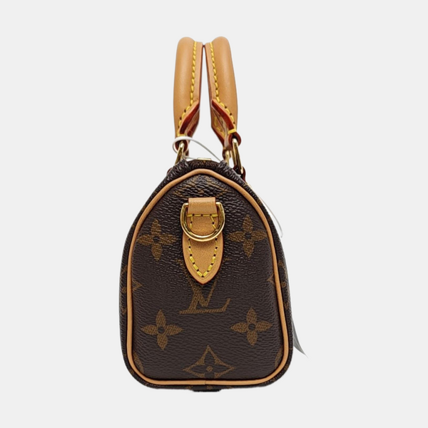 SPEEDY Nano Monogram Coated Canvas Brown