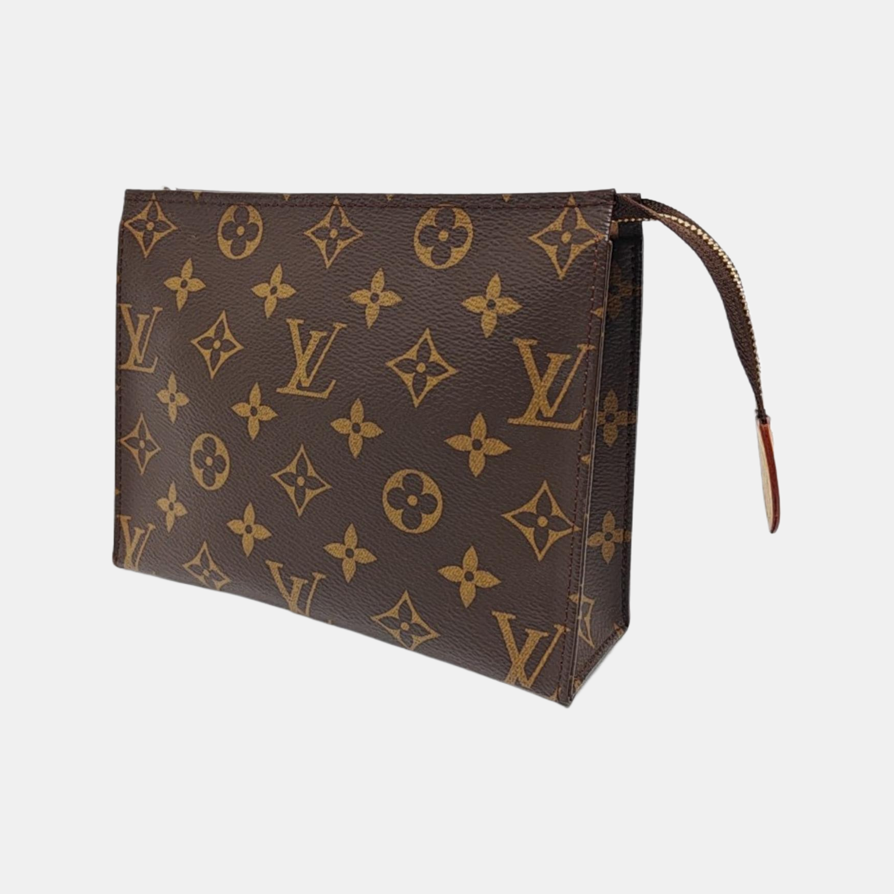 TOILET POCKET 19 Monogram Coated Canvas Brown