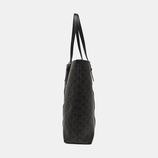 Coated Canvas Top Handle Bag Black