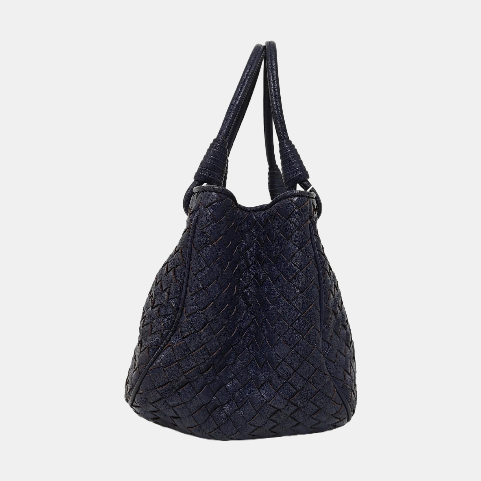 Lambskin Top Handle Bag Blue