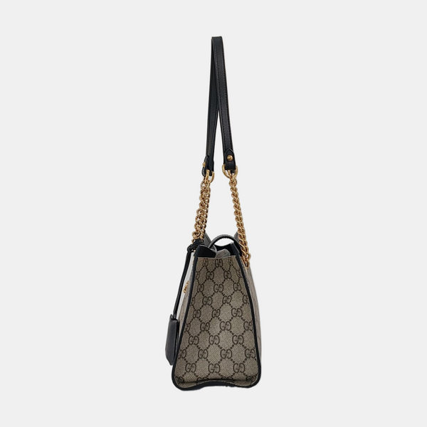 Padlock Small Monogram Coated Canvas Beige