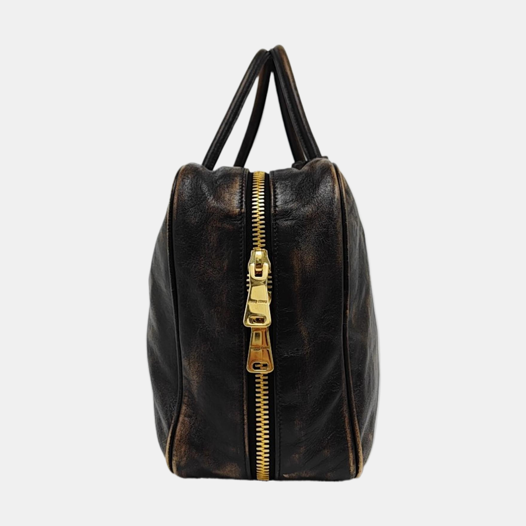 Authenticated pre-owned  Beau Large Calfskin Brown - Top Handle Bag at Looply