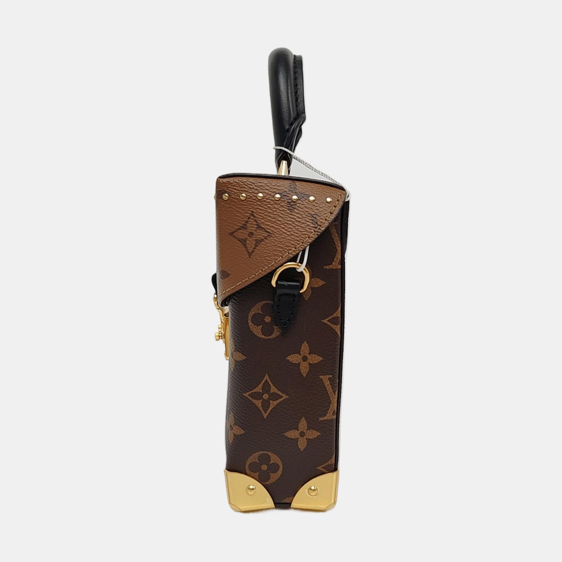 CAMERA BOX Monogram Coated Canvas Brown