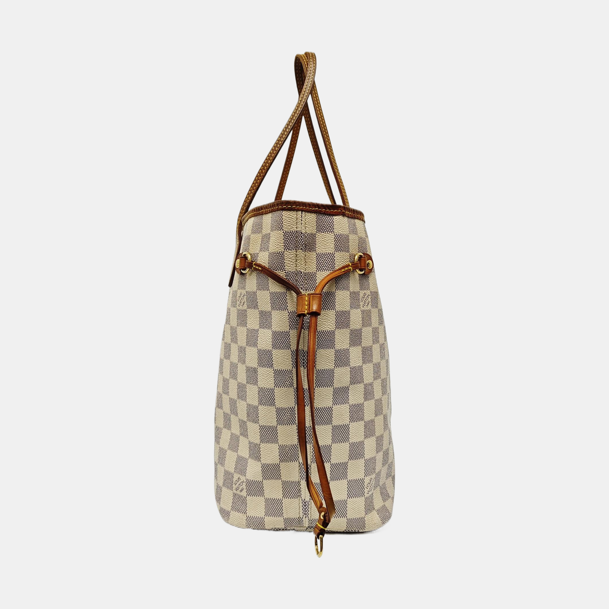 NEVERFULL MM Damier Azur Coated Canvas White