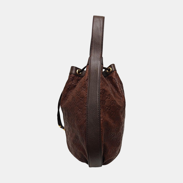 Monogram Calfskin Top Handle Bag Brown