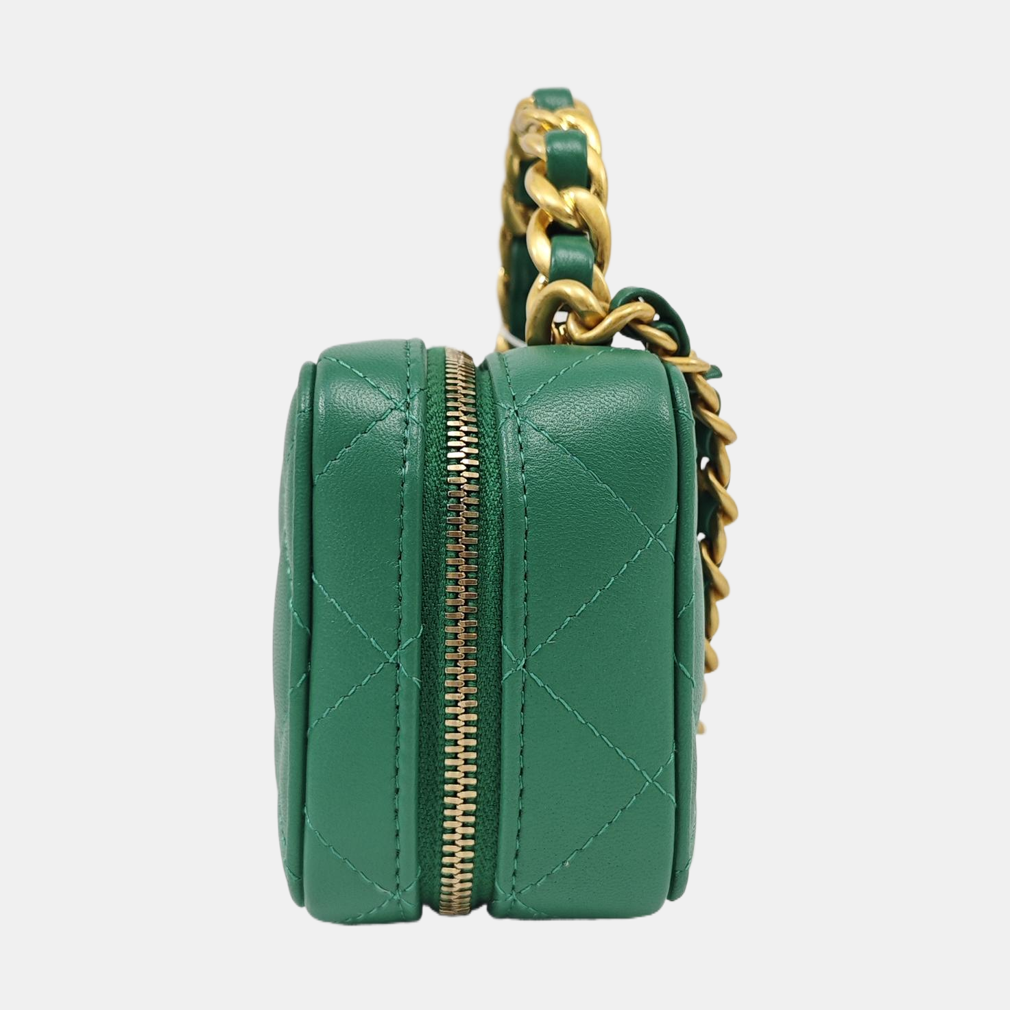 Quilted Lambskin Shoulder Bag Green