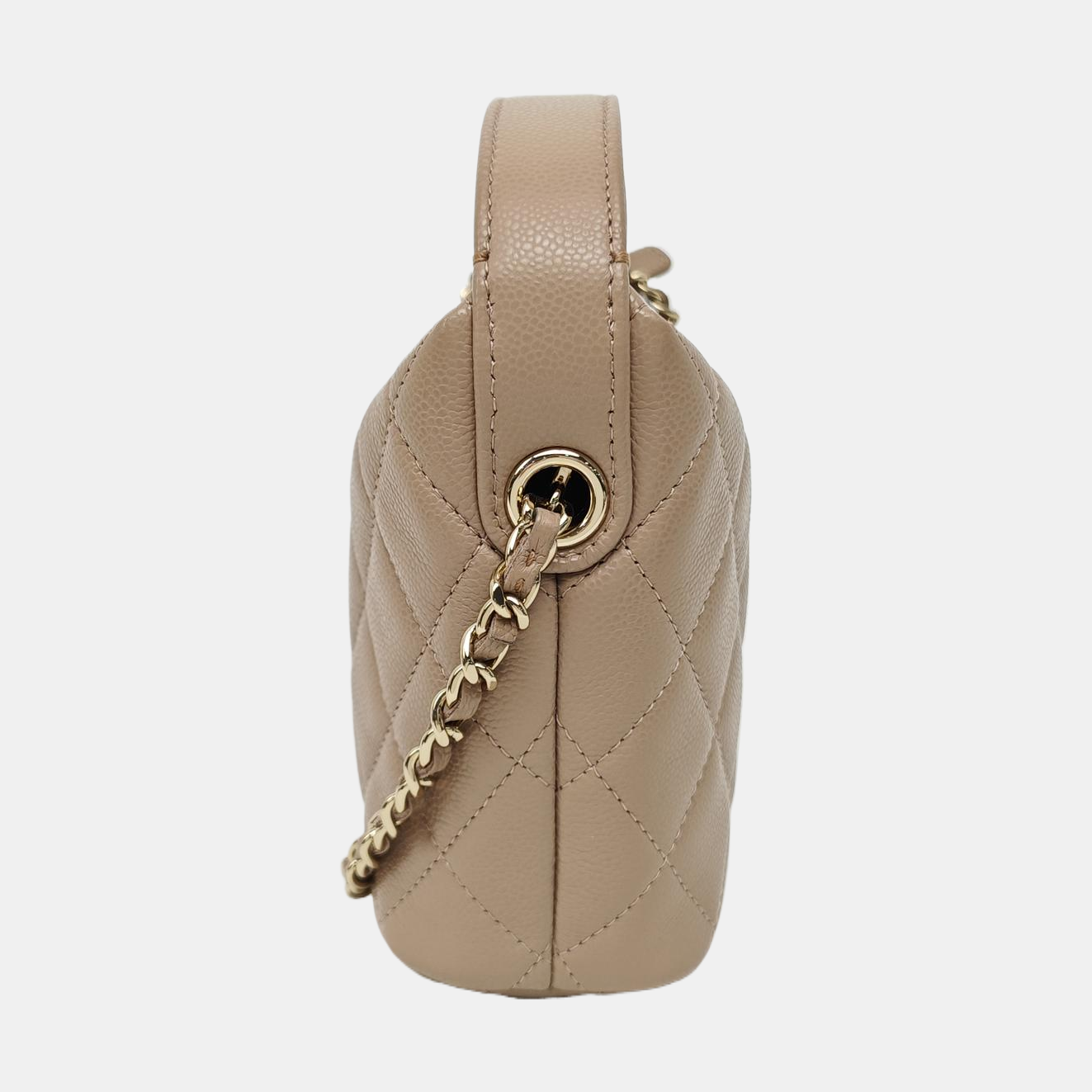 HOBO Quilted Grained Calfskin Beige