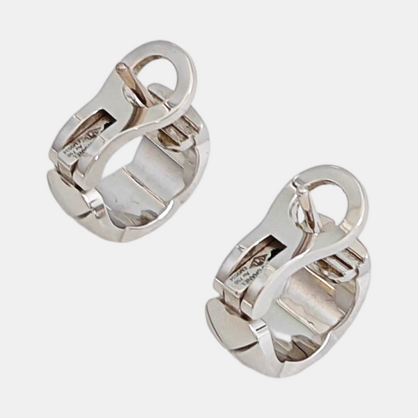 18k White Gold Silver Stud Earrings