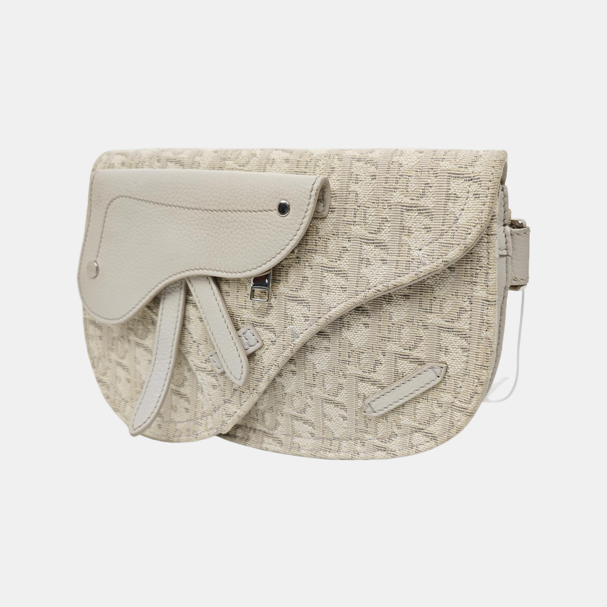 Saddle Small Canvas Beige