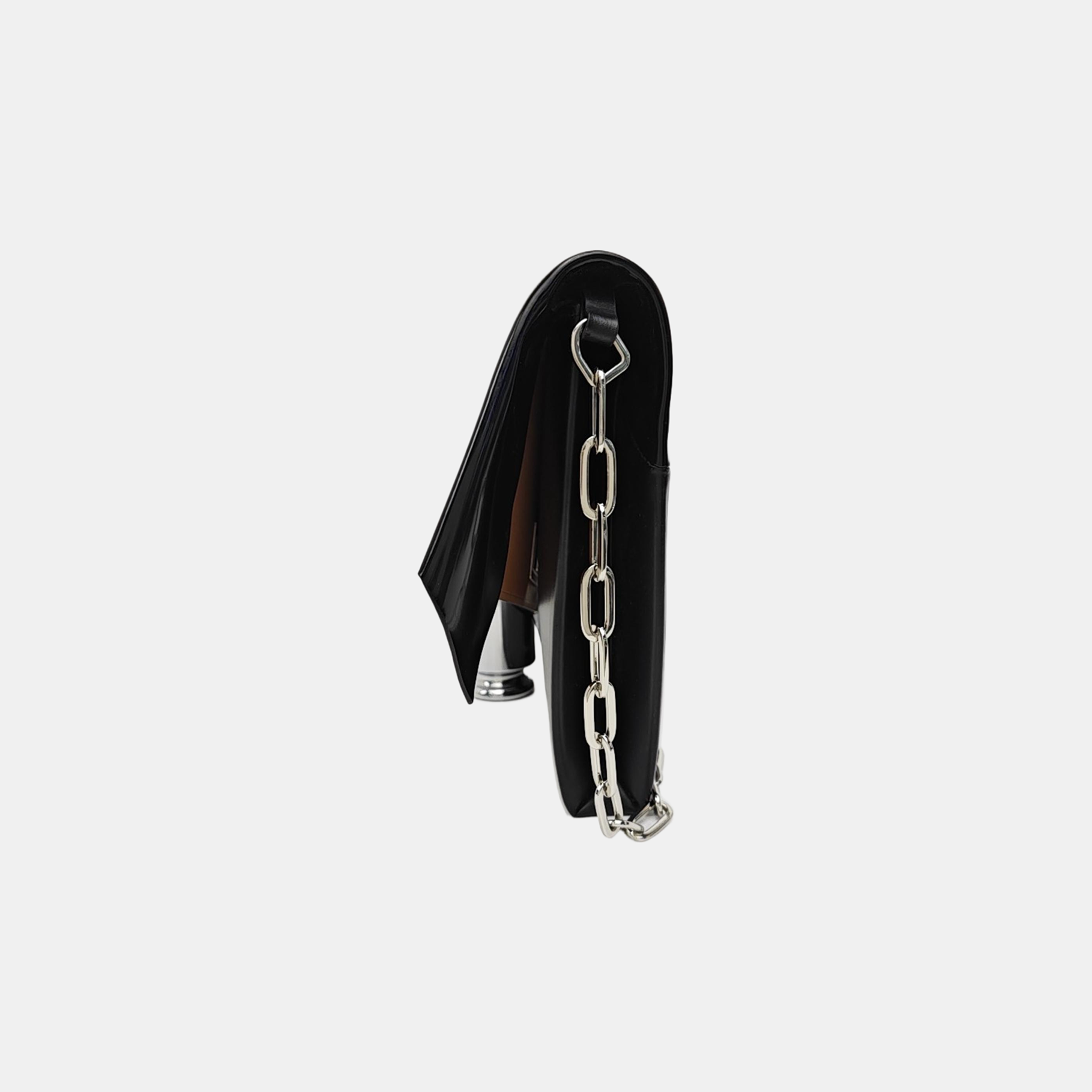 Patent Leather Shoulder Bag Black