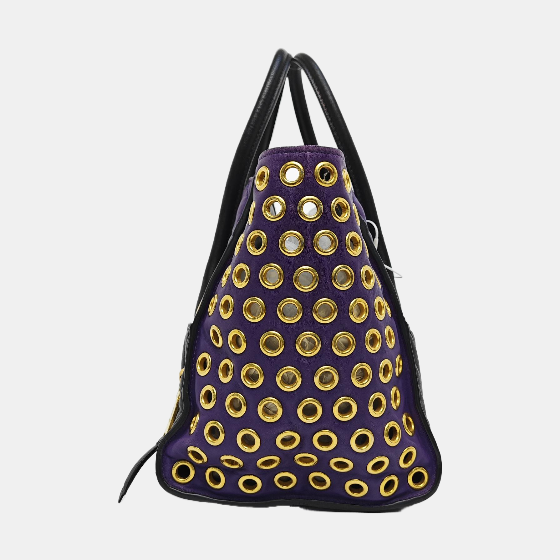 Zipper Wallet Quilted Lambskin Purple