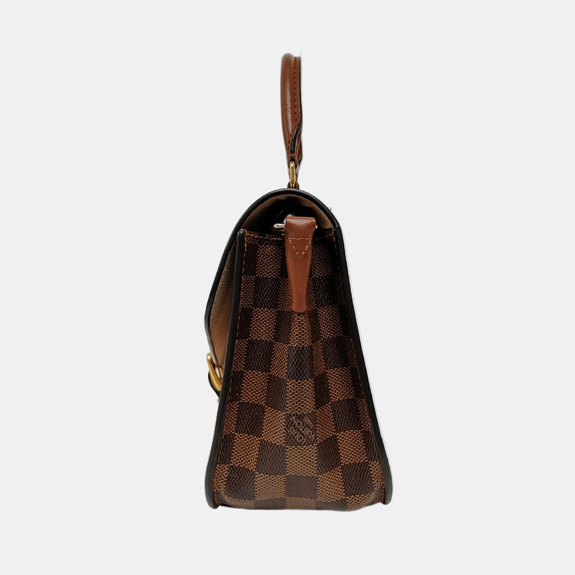 BEAUMARCHAIS Damier Ebene Coated Canvas Brown