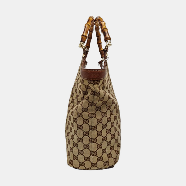 Monogram Canvas Top Handle Bag Brown