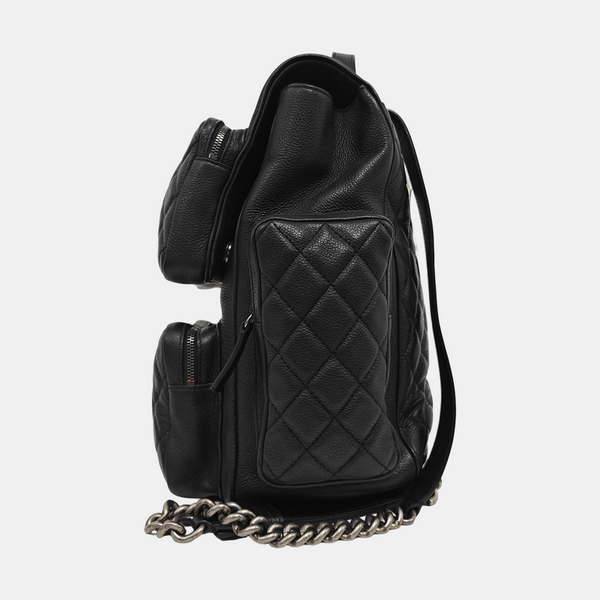 Quilted Grained Calfskin Black