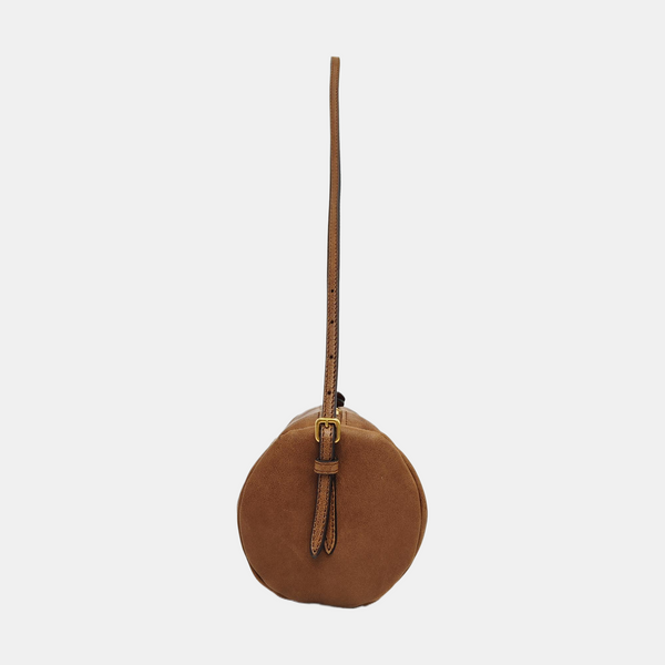 Lambskin Top Handle Bag Brown