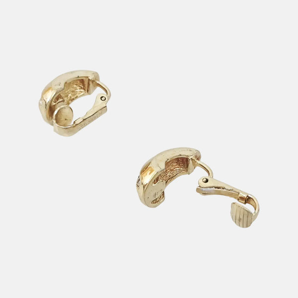 Metal Gold Clip On Earrings