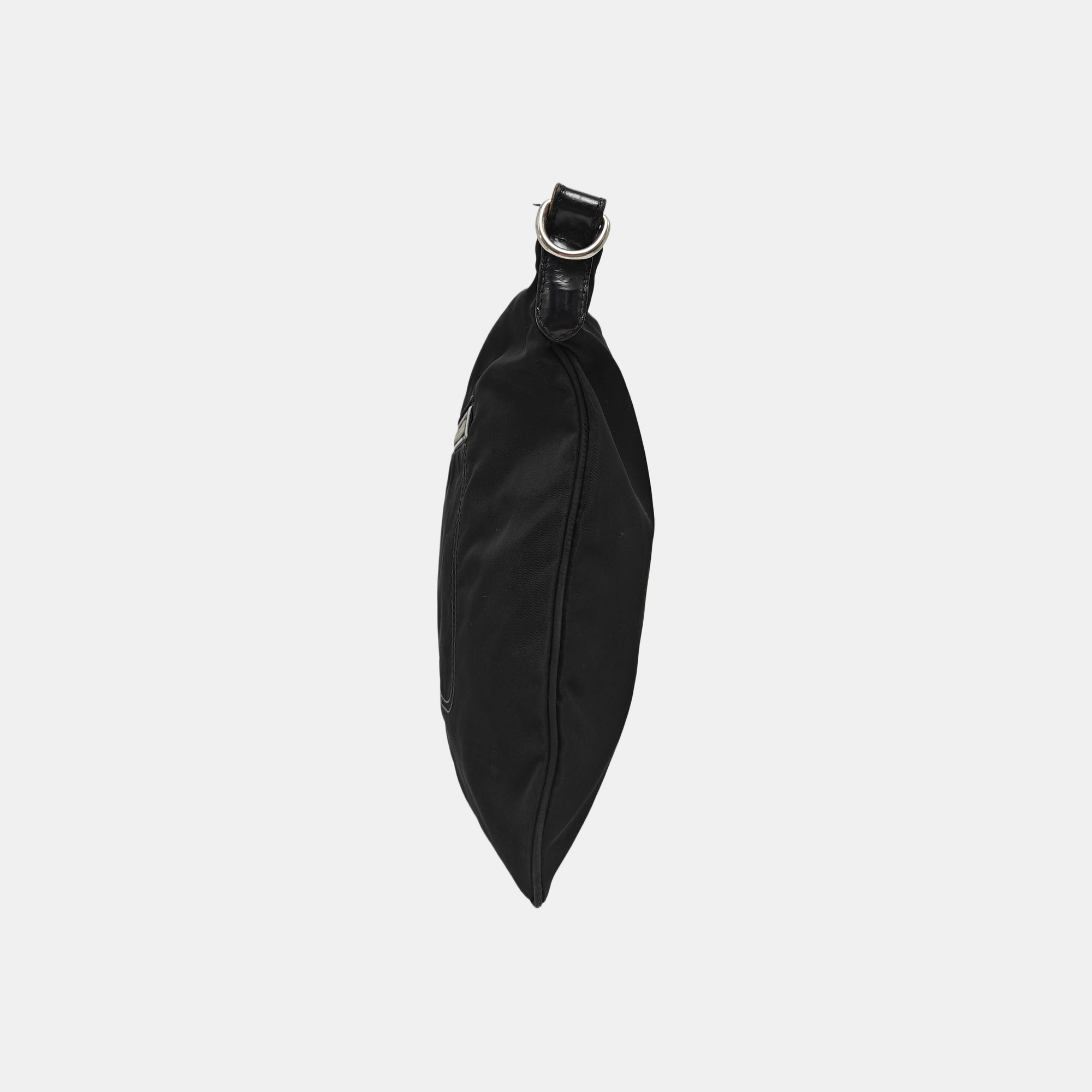 Nylon Top Handle Bag Black