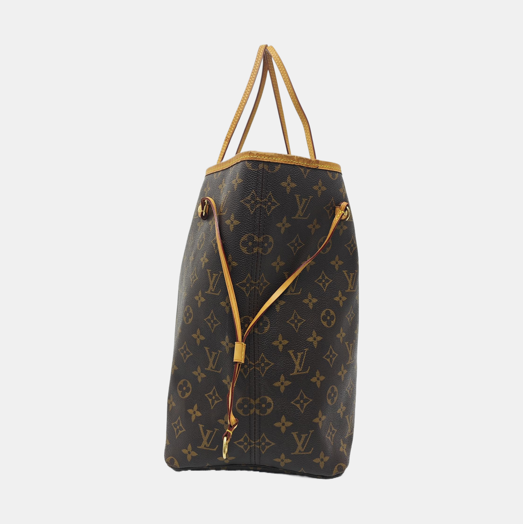 NEVERFULL GM Monogram Coated Canvas Brown