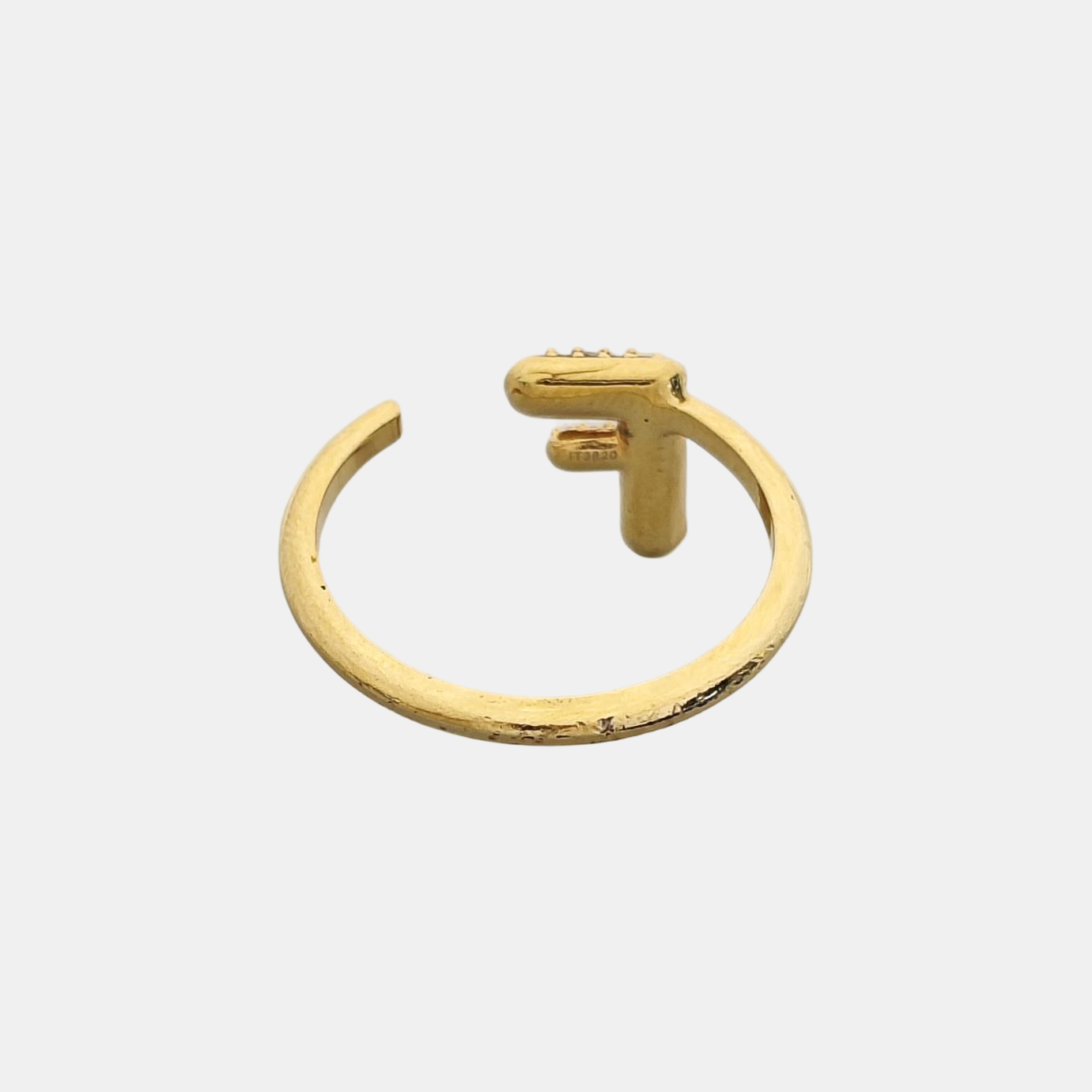 F Is Metal Gold Ring EU 57