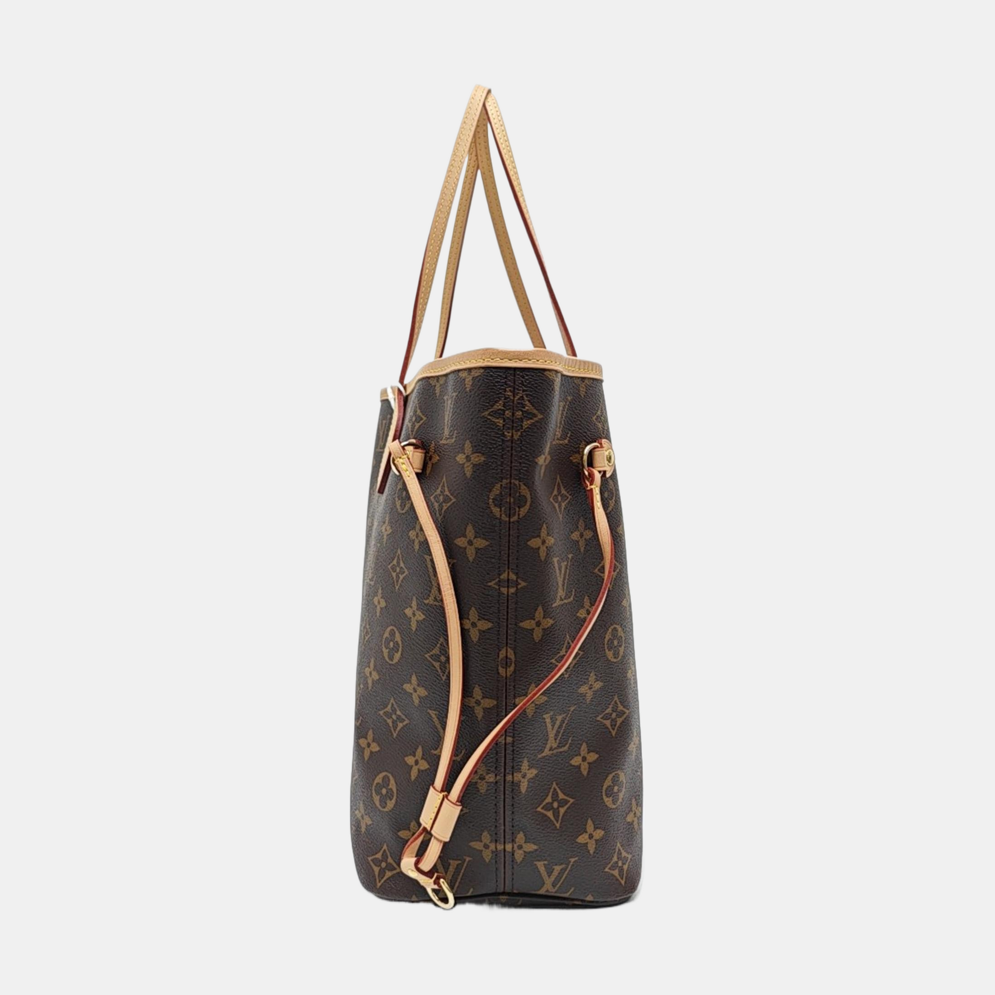 NEVERFULL MM Monogram Coated Canvas Brown