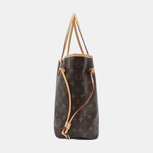 NEVERFULL MM Monogram Coated Canvas Brown