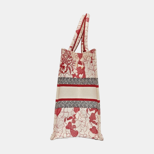 Authenticated pre-owned  Book Tote Medium Fabric Red - Tote Bag at Looply