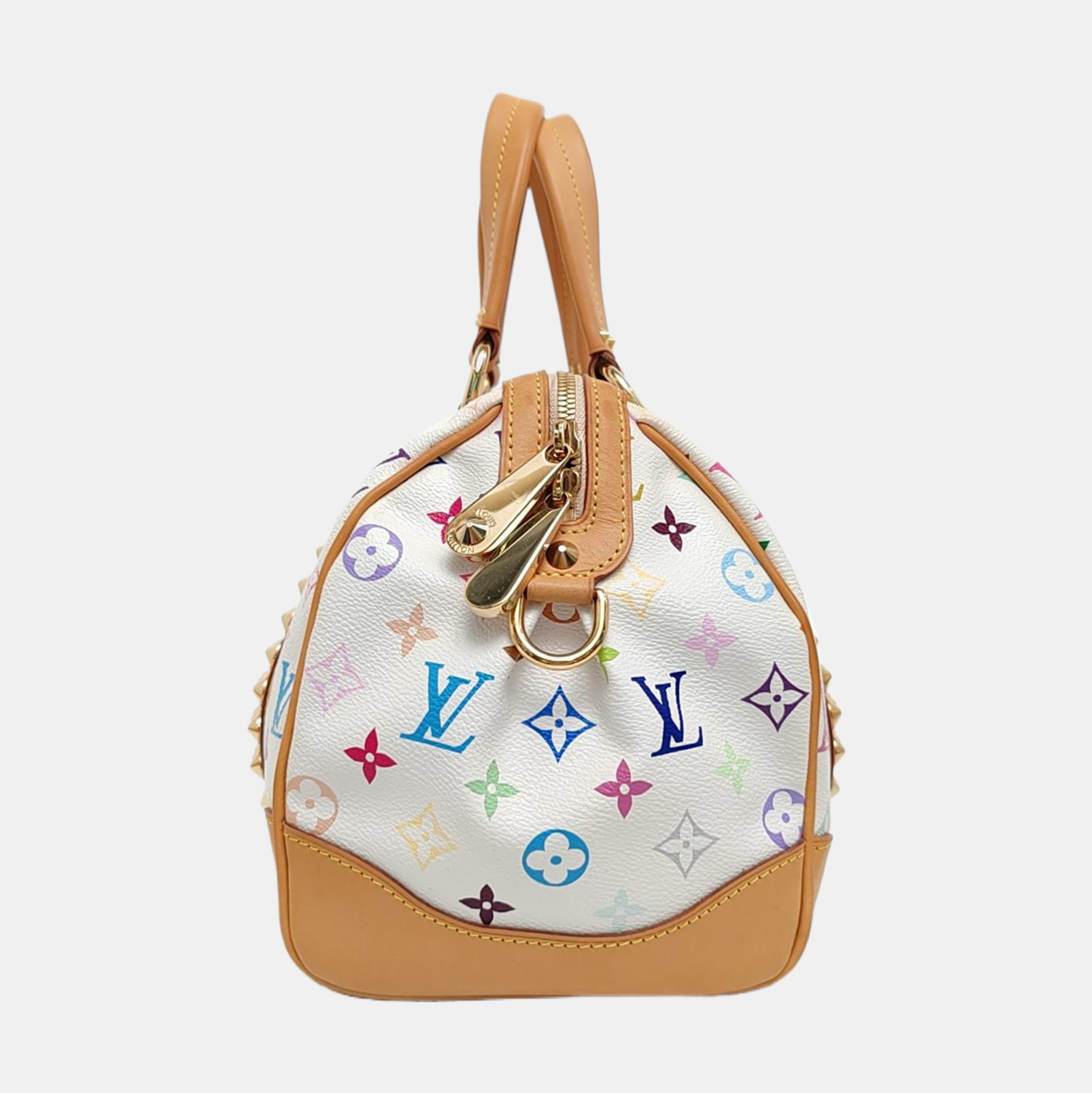 COURTNEY MM Monogram Coated Canvas White