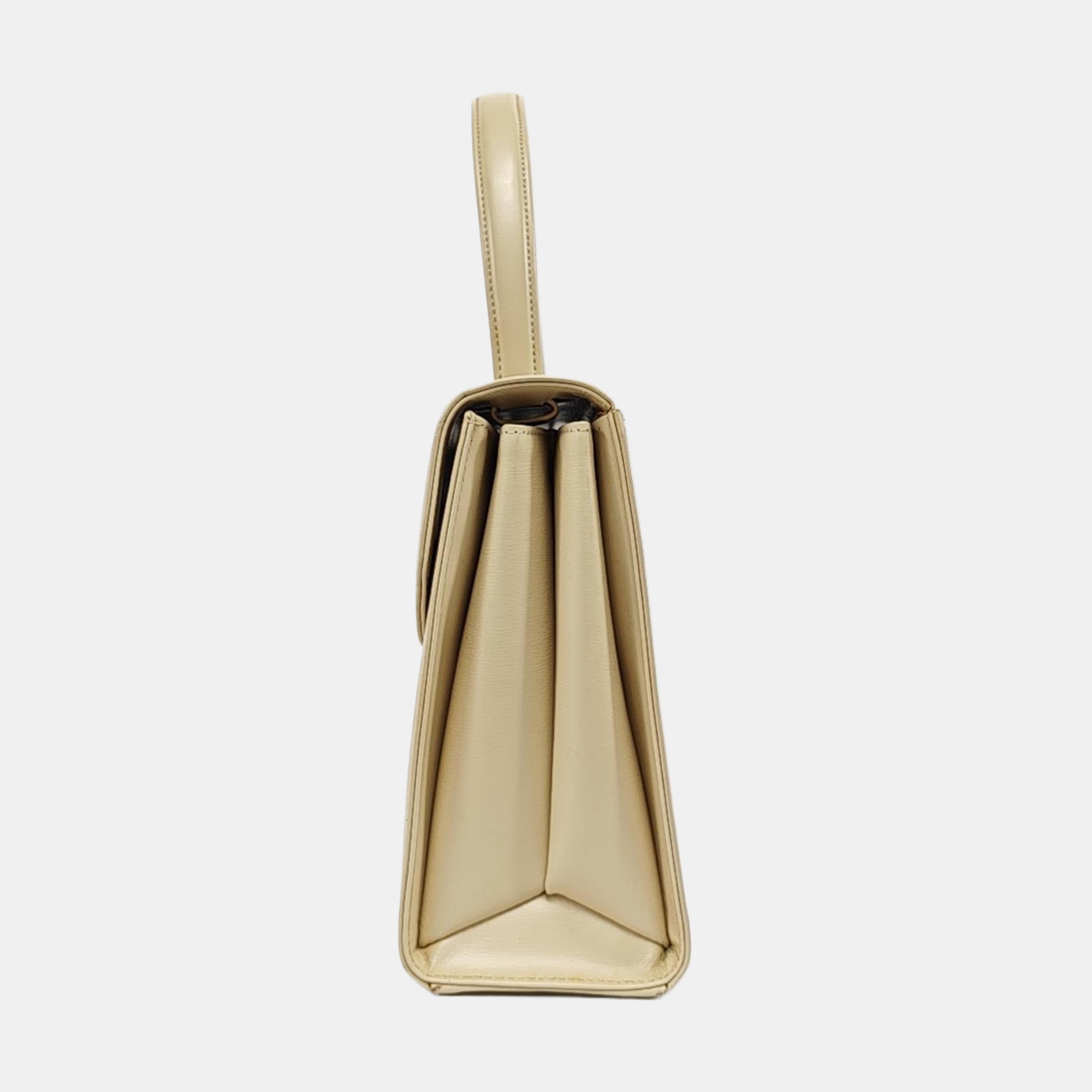 Calfskin Shoulder Bag Beige