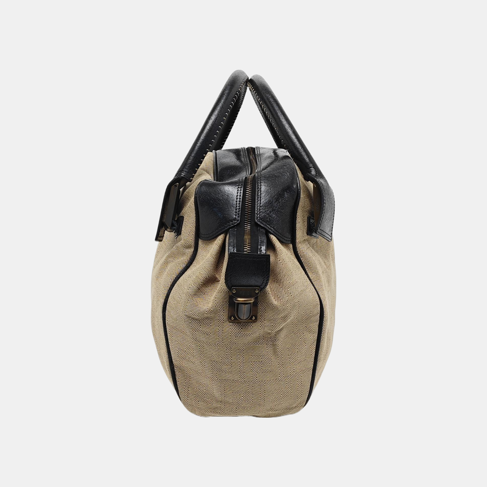 Canvas Top Handle Bag Brown