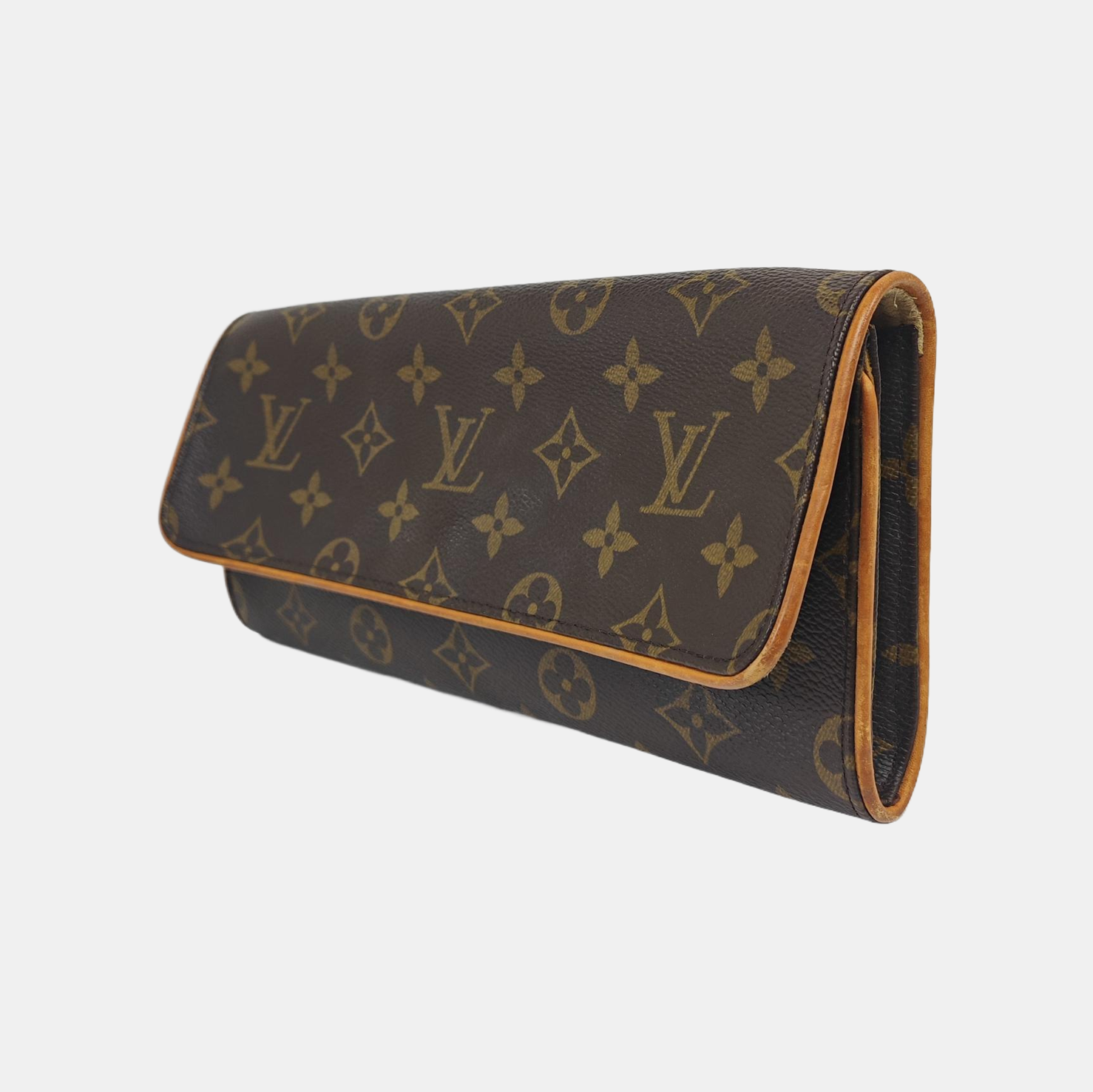TWIN GM Monogram Coated Canvas Brown