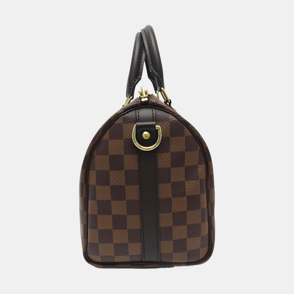 SPEEDY 25 Damier Ebene Coated Canvas Brown