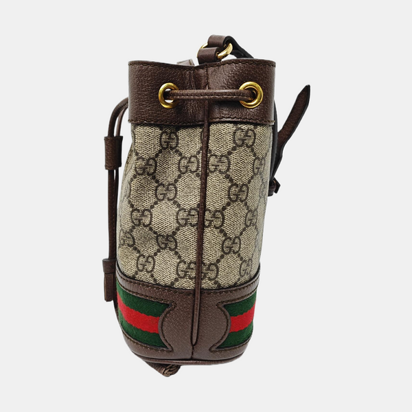Ophidia Mini Monogram Coated Canvas Beige