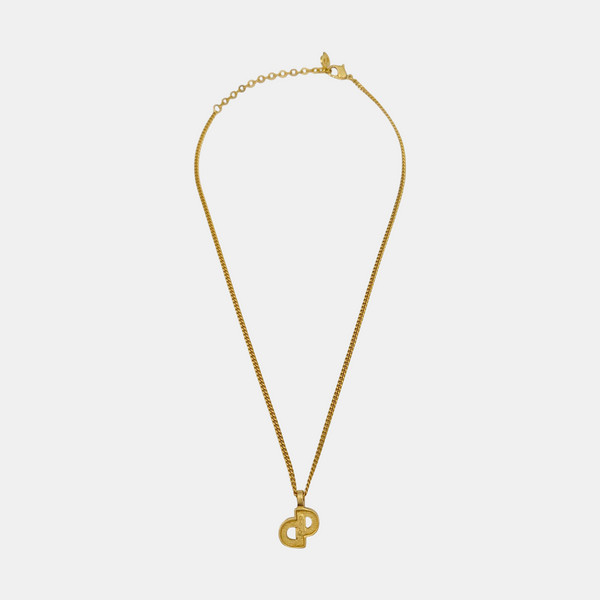 Petit CD Metal Gold Necklace