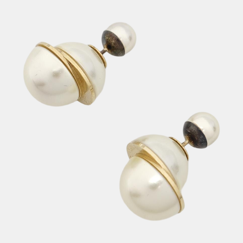 Faux Pearl White Stud Earrings