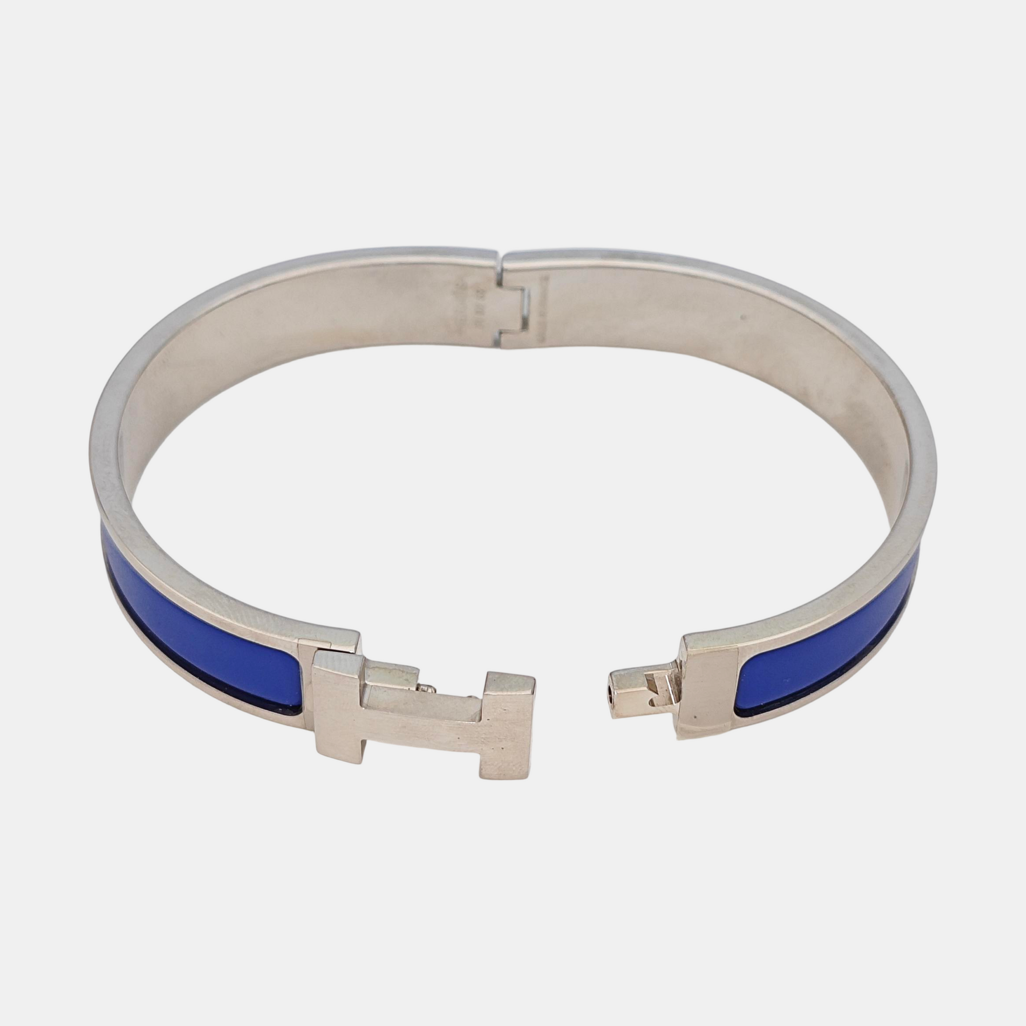 Clic H Metal Silver Bangle