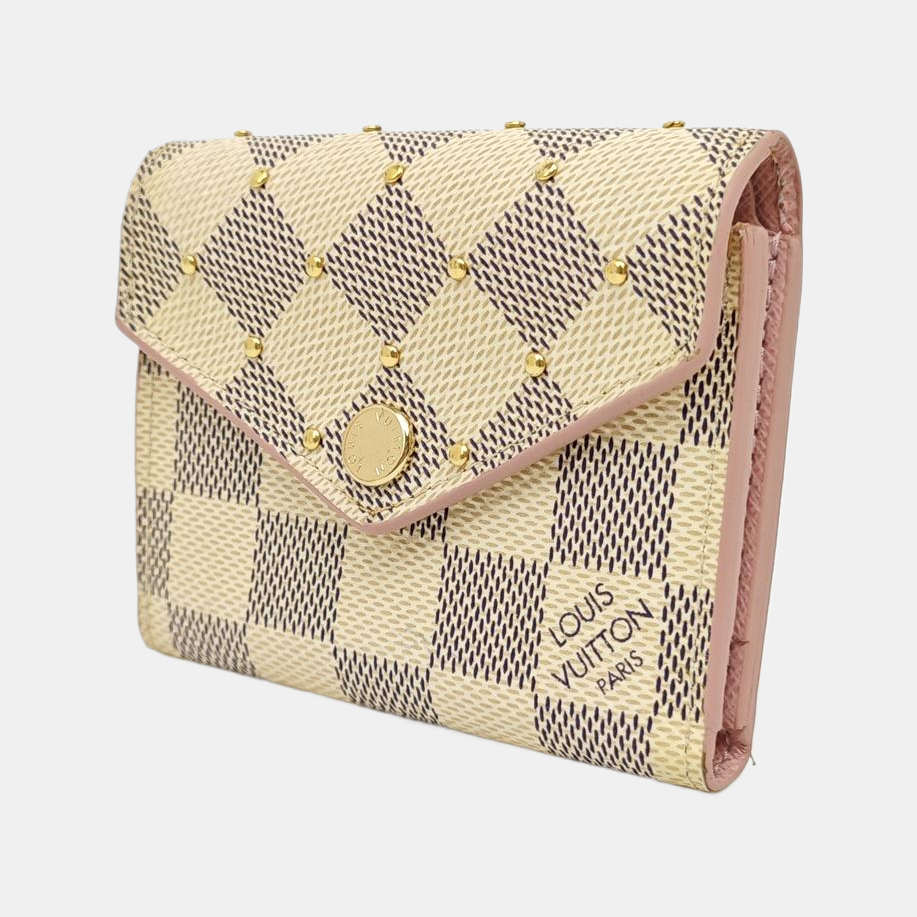 ZOE Damier Azur Coated Canvas White Wallet