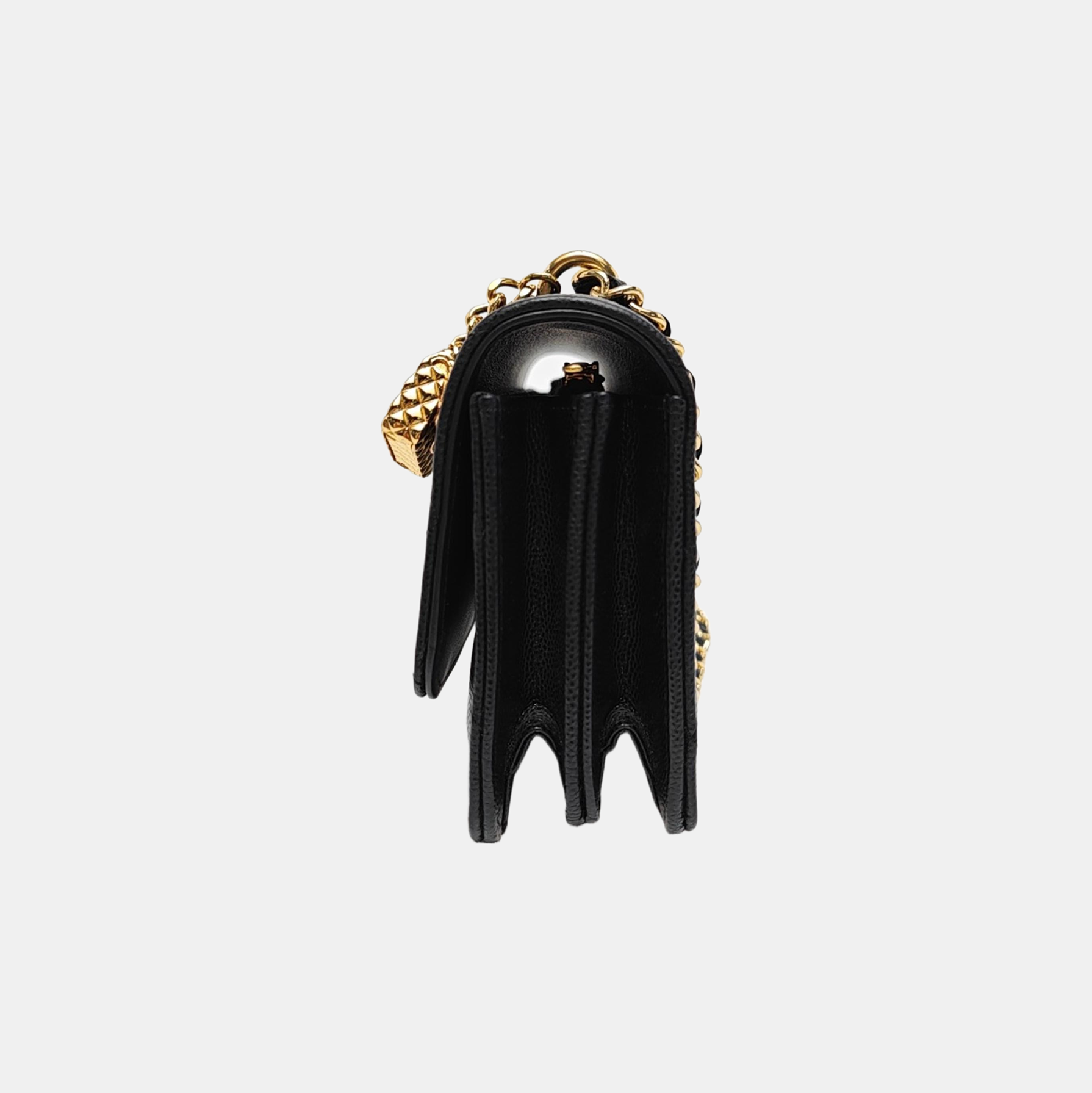 WOC Large Quilted Grained Calfskin Black