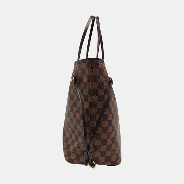 NEVERFULL MM Damier Ebene Coated Canvas Brown