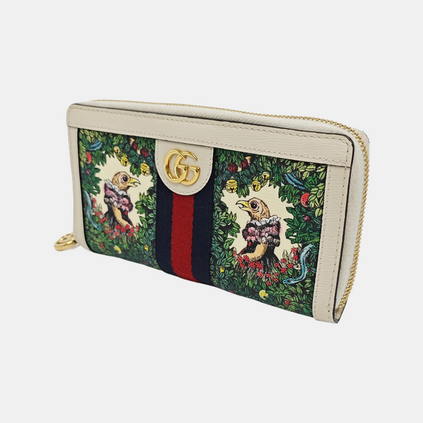 Ophidia Mini Monogram Coated Canvas Beige Wallet