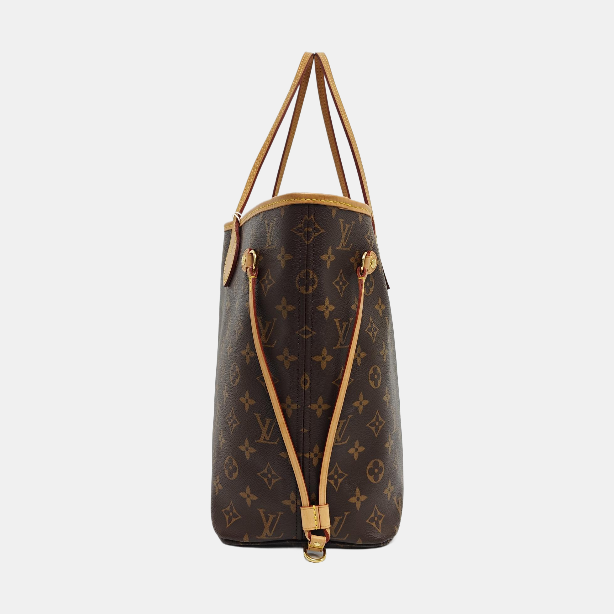 NEVERFULL MM Monogram Coated Canvas Brown