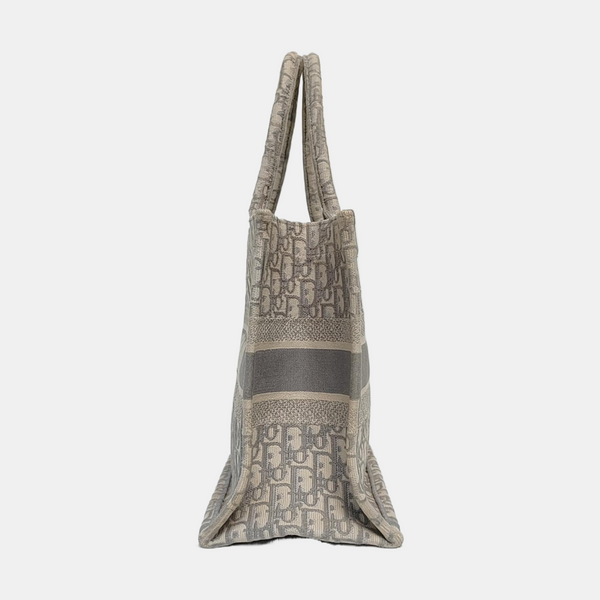 Book Tote Medium Oblique Canvas Gray