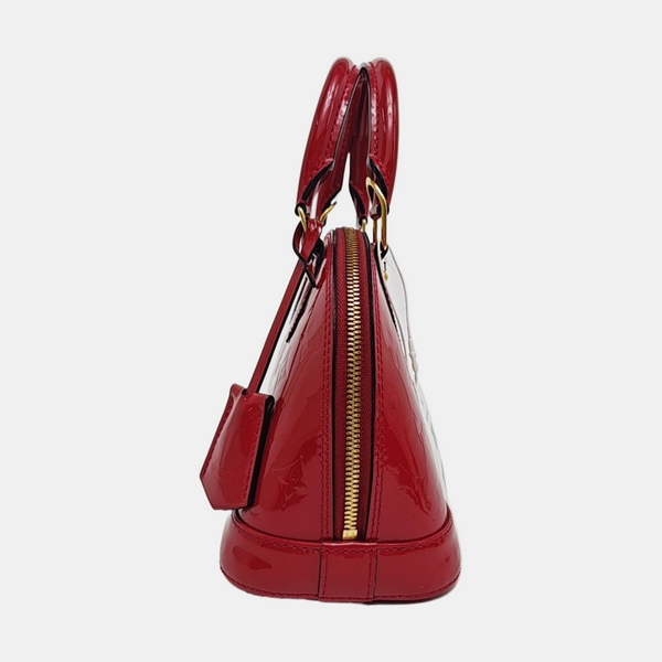 ALMA BB Monogram Patent Leather Red