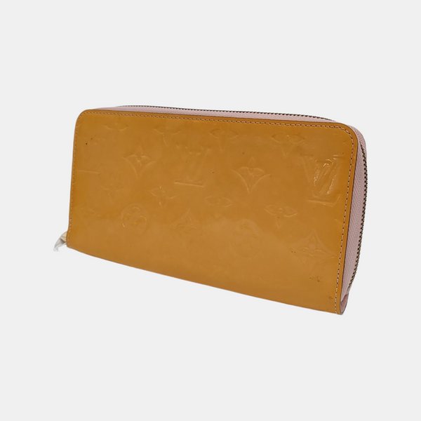 ZIPPY Monogram Patent Leather Yellow Wallet
