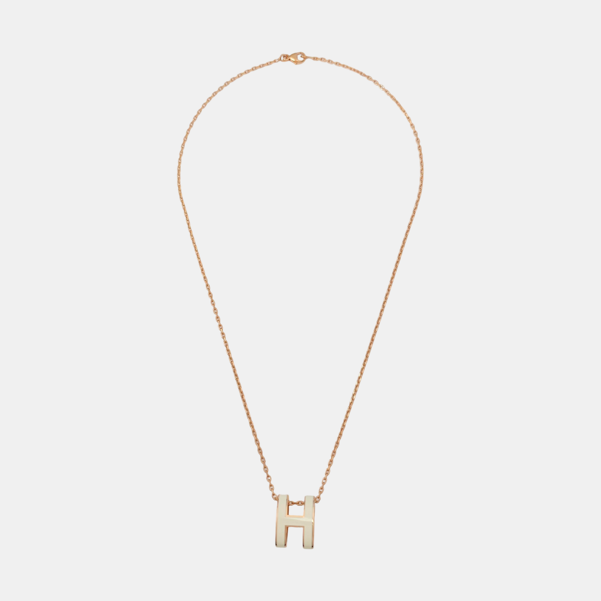 Pop H Metal Rose Gold Necklace