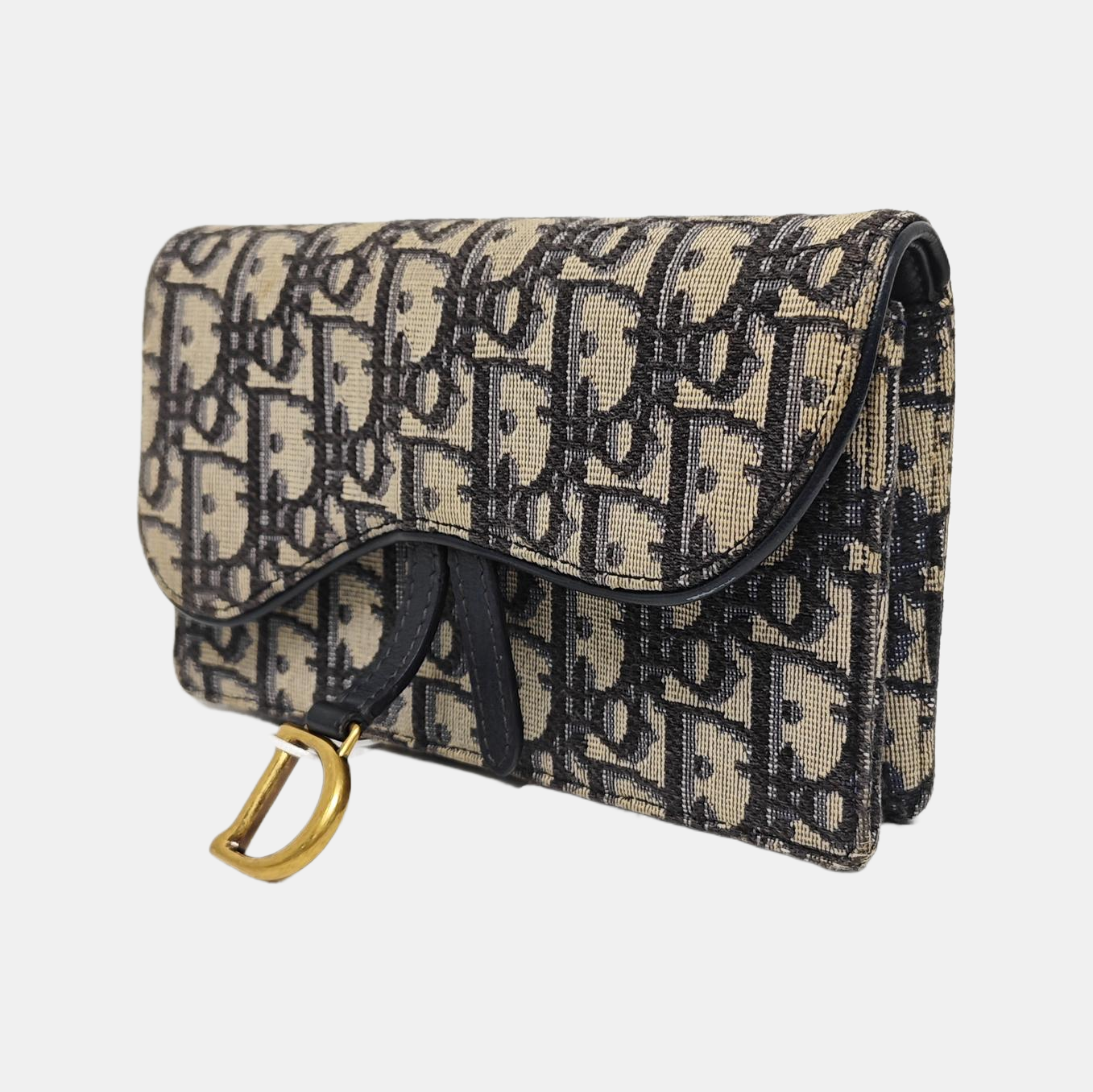 Saddle Mini Oblique Canvas Blue