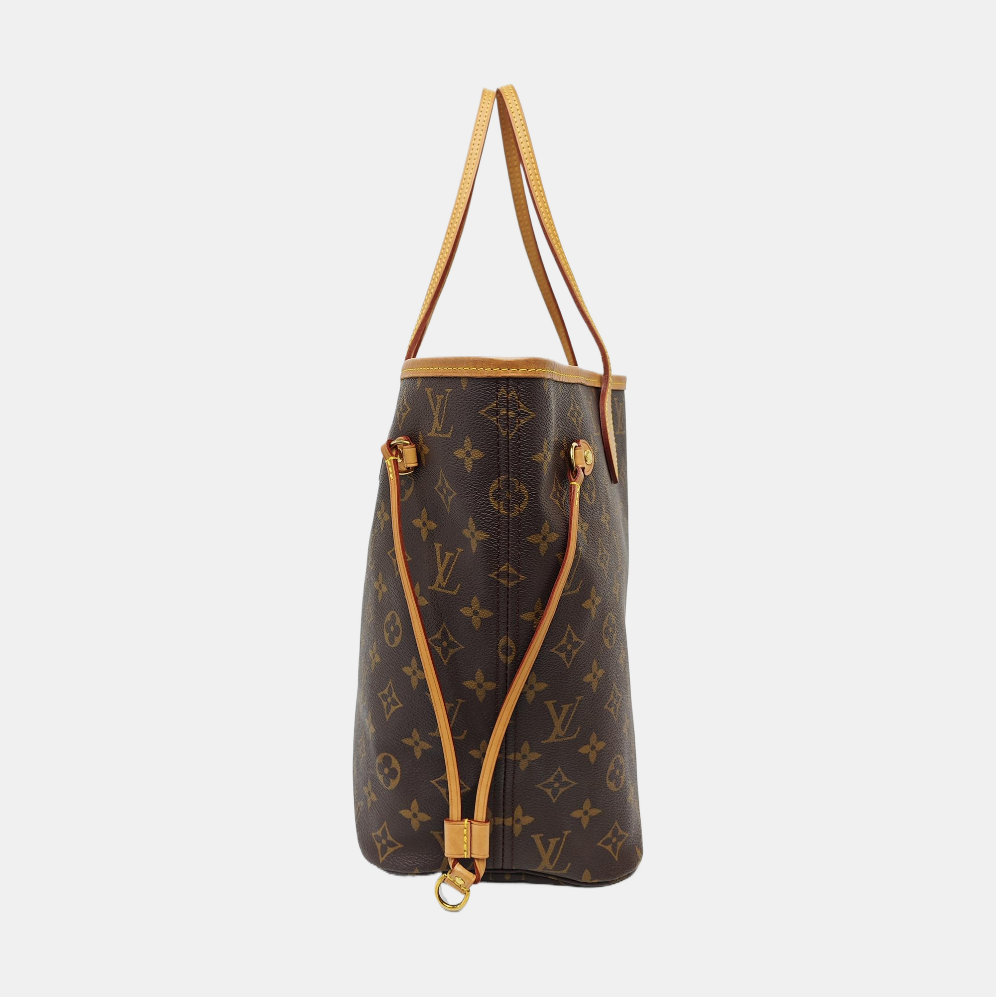 NEVERFULL MM Monogram Coated Canvas Brown