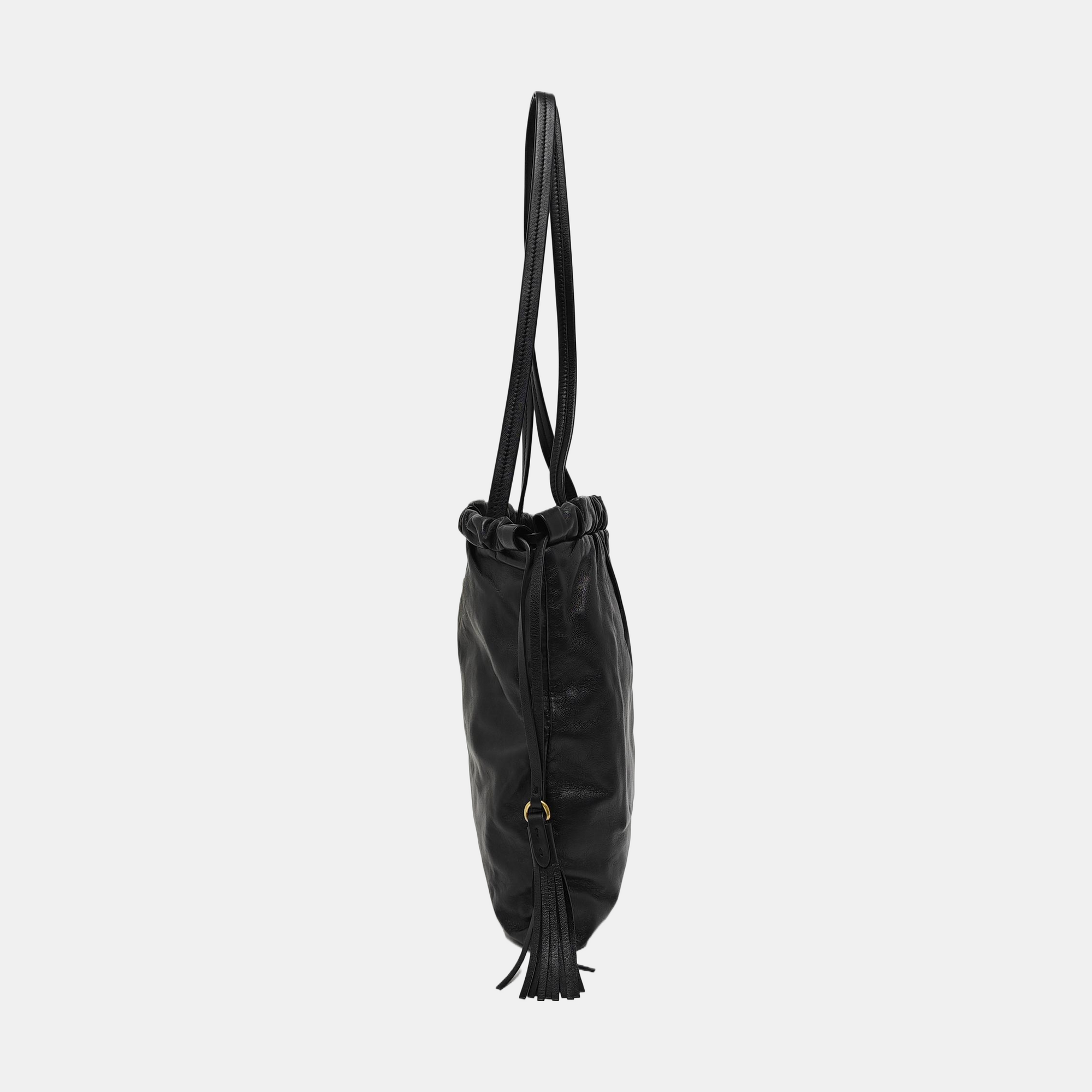 Lambskin Tote Bag Black